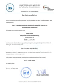 CE-Zertifizierungsbericht Sägewerk Spies Hadermühle